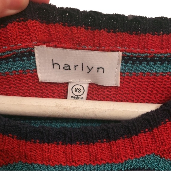 Like new! Anthropologie Harlyn striped sweater with ruffle sleeve detail! Sz XS - Picture 7 of 9